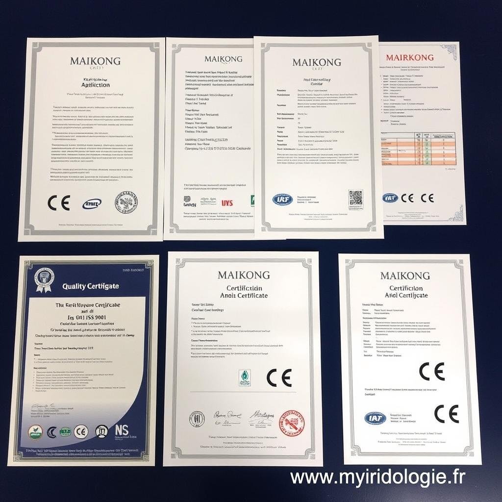 Certificats de qualité et conformité des produits MAIKONG