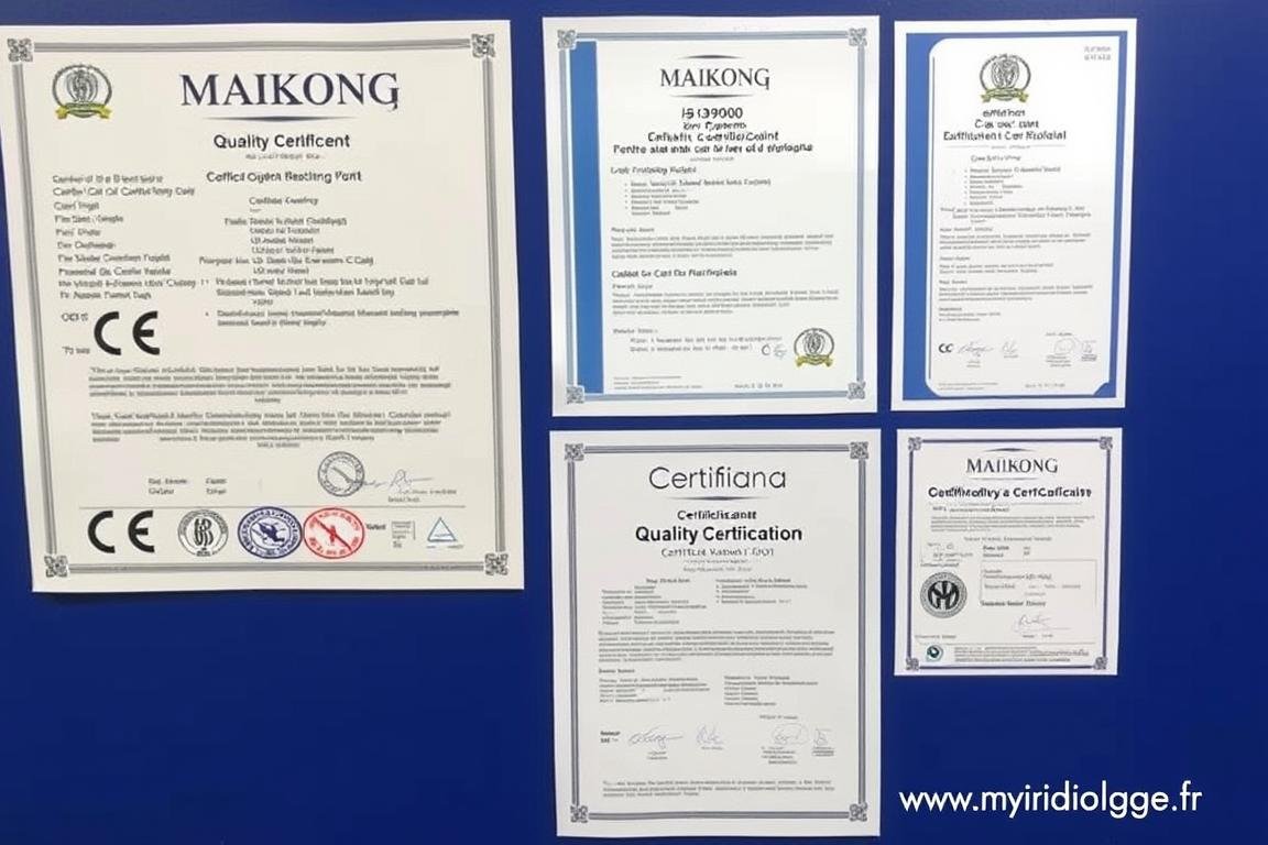 Certificats de qualité et conformité des produits MAIKONG