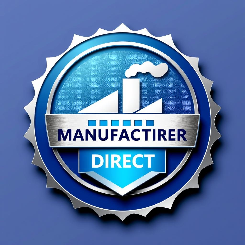Direct manufacturer badge with factory icon