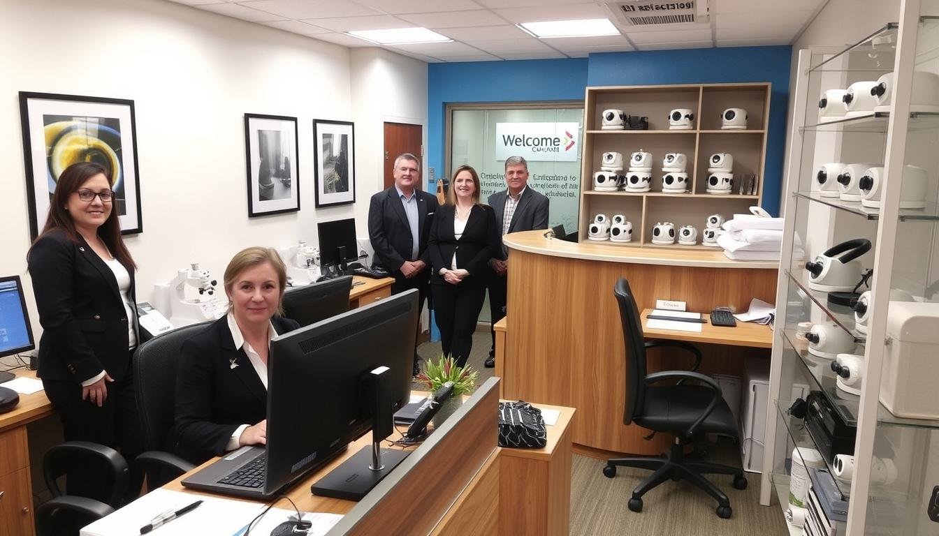 Équipe commerciale MAIKONG spécialisée en équipements d'iridologie