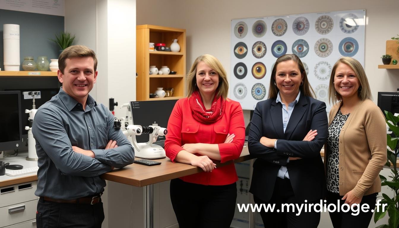 Équipe commerciale MAIKONG spécialisée dans les solutions pour cours d'iridologie