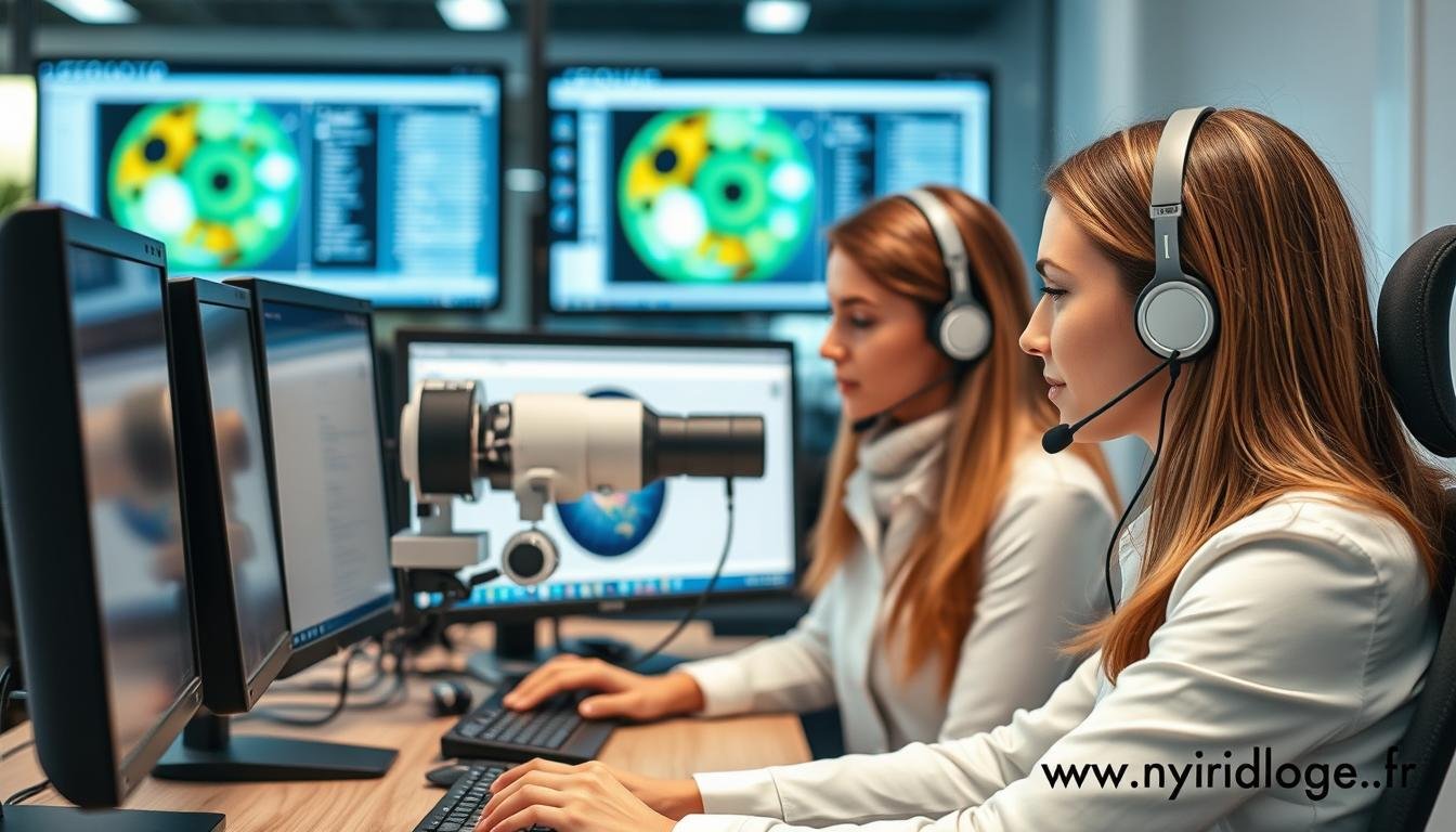 Équipe de support technique MAIKONG assistant un client Équipe de support technique MAIKONG assistant un client