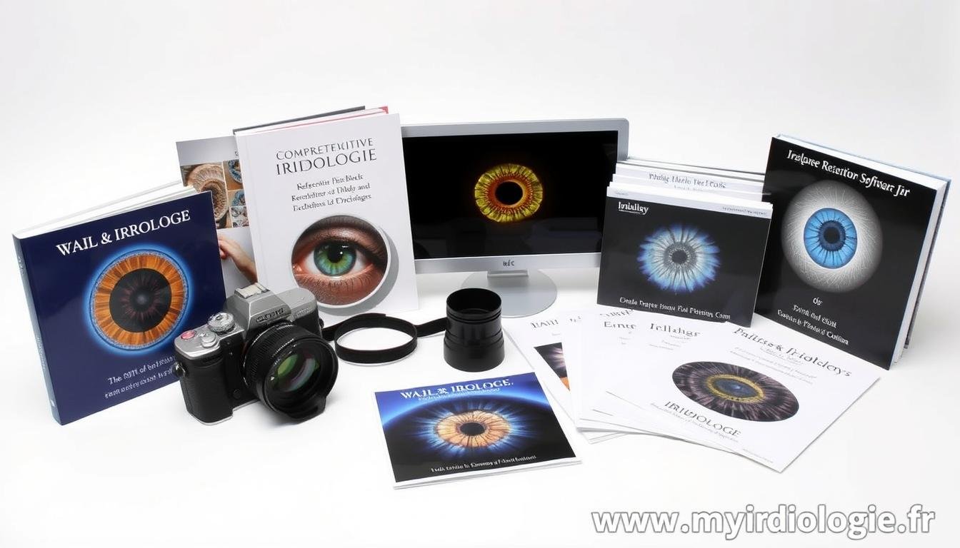 Kit complet d'iridologie comprenant livre, appareil photo et logiciel