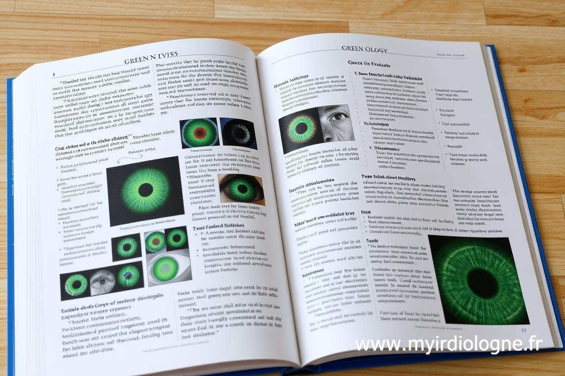 Livre d'iridologie spécialisé dans l'analyse des iris verts Livre d'iridologie spécialisé dans l'analyse des iris verts