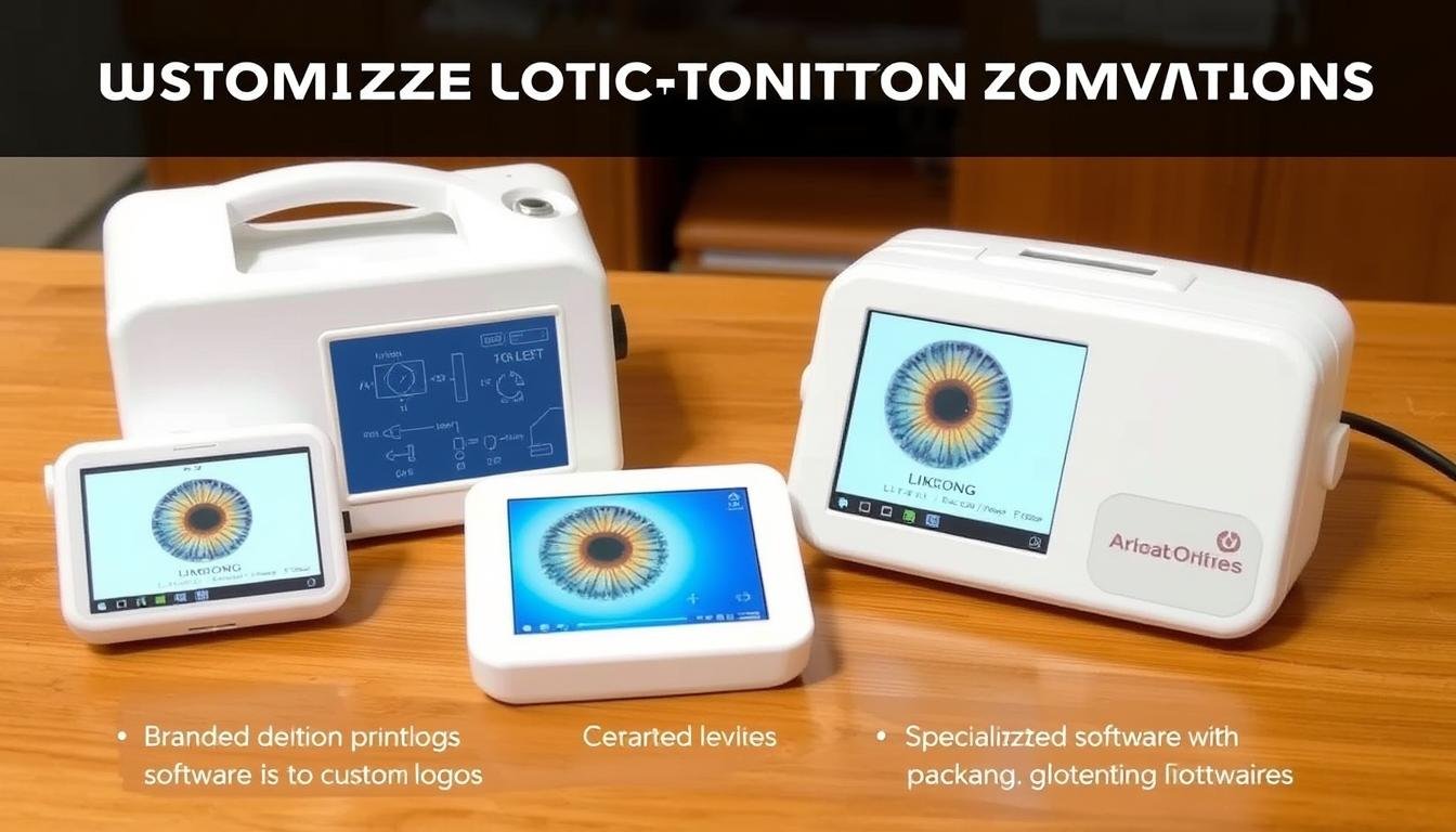 Options de personnalisation des équipements de macro lens iridology