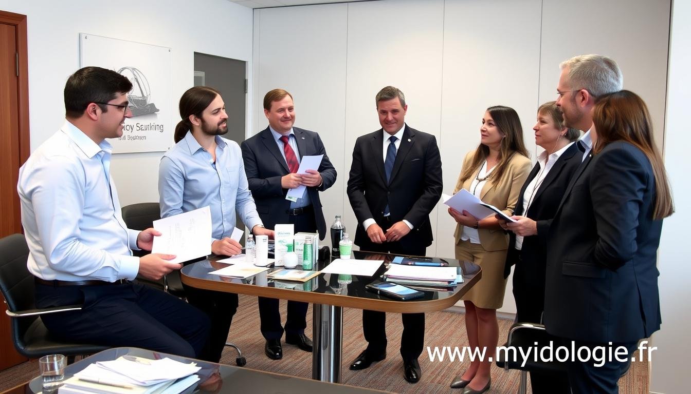 Partenaires commerciaux MAIKONG lors d'une réunion professionnelle Partenaires commerciaux MAIKONG lors d'une réunion professionnelle