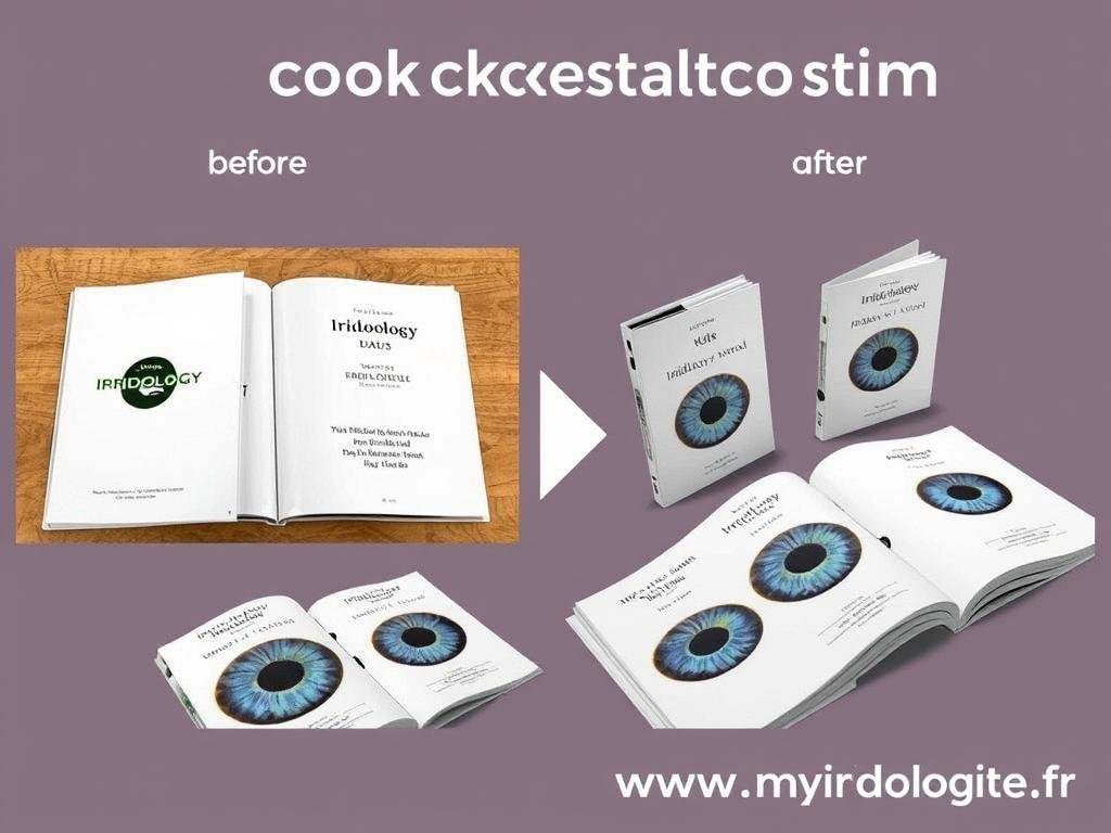 Processus de personnalisation des livres d'iridologie avec options de marque