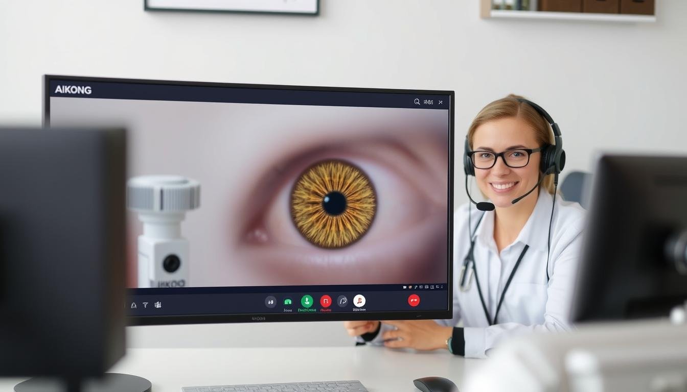 Session de support technique en ligne pour l'utilisation des loupes pour iridologie MAIKONG