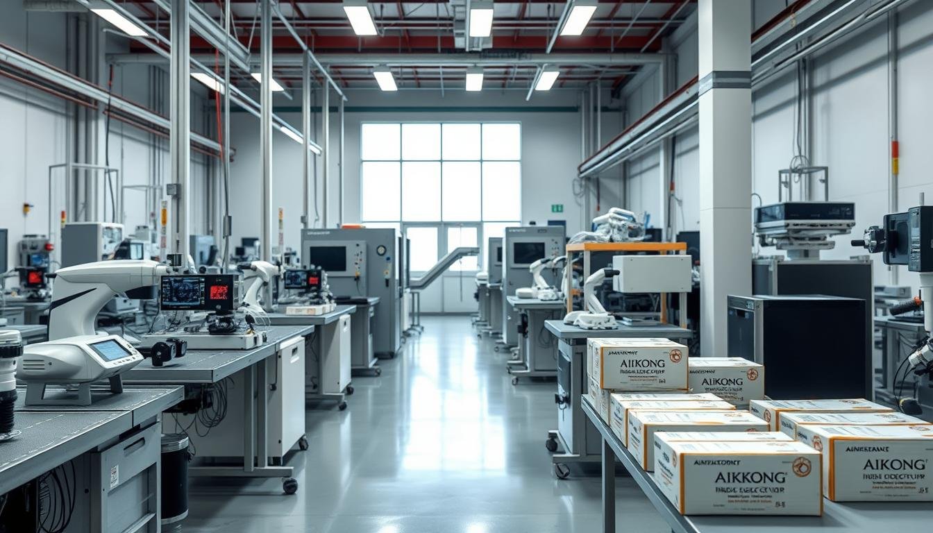 Usine de production AIKONG d'équipements de macro lens iridology