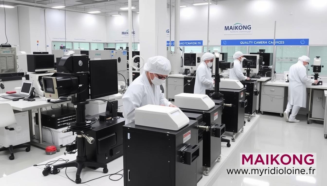 Usine de production MAIKONG avec ligne d'assemblage d'appareils d'iridologie