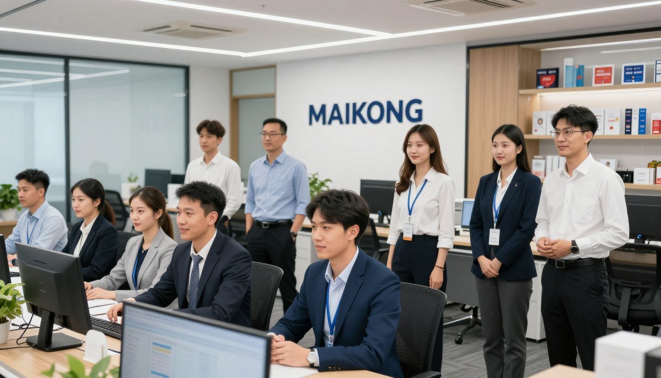 Équipe commerciale MAIKONG prête à répondre aux demandes des professionnels