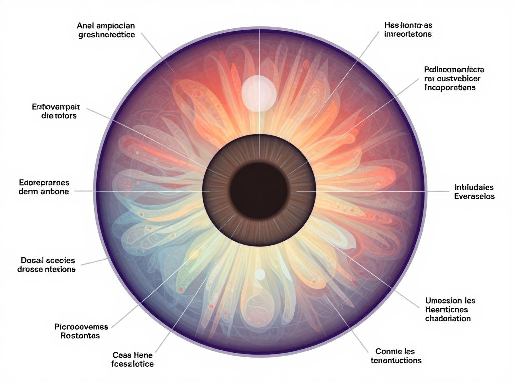 Carte d'iridologie MAIKONG utilisée en formation Carte d'iridologie MAIKONG utilisée en formation
