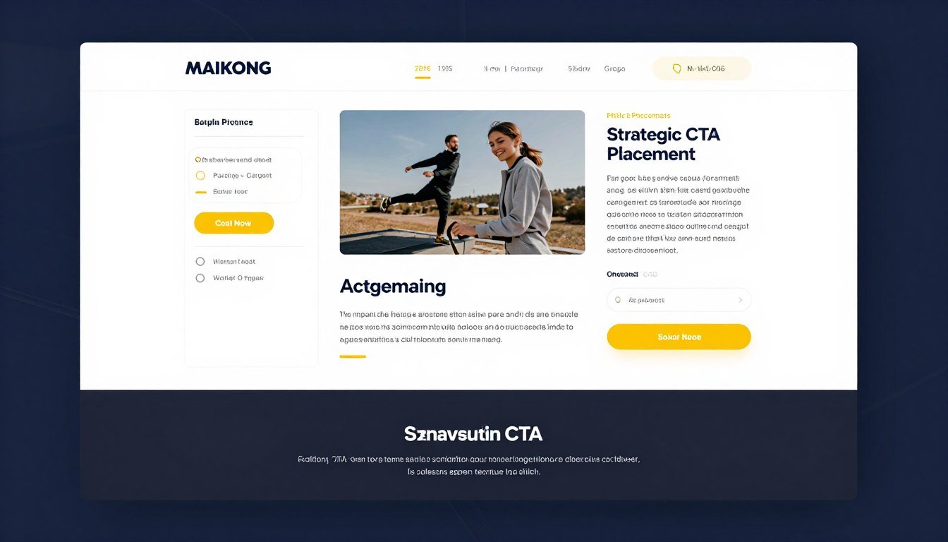 Page web MAIKONG montrant le placement stratégique des CTA à différents endroits Page web MAIKONG montrant le placement stratégique des CTA à différents endroits