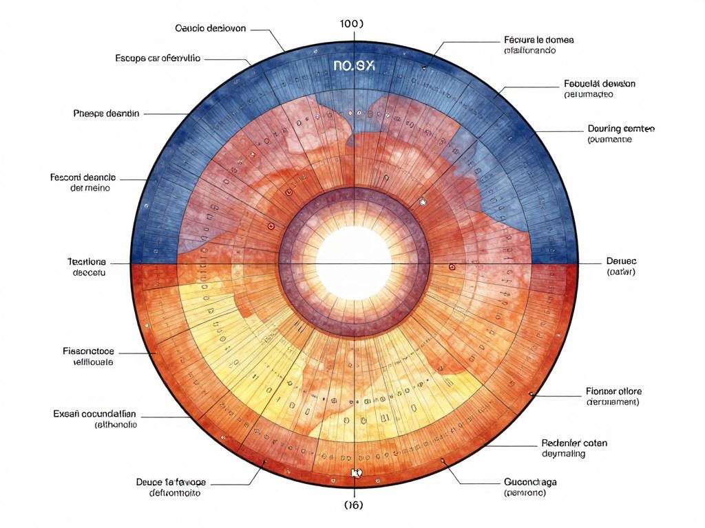 Cartographie irienne professionnelle avec zones organiques identifiées