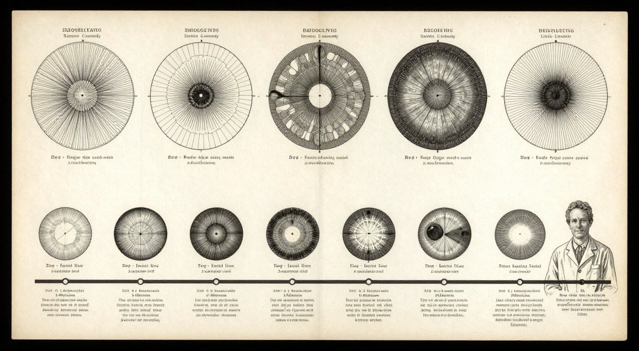 Evolution historique des cartes d'iridologie