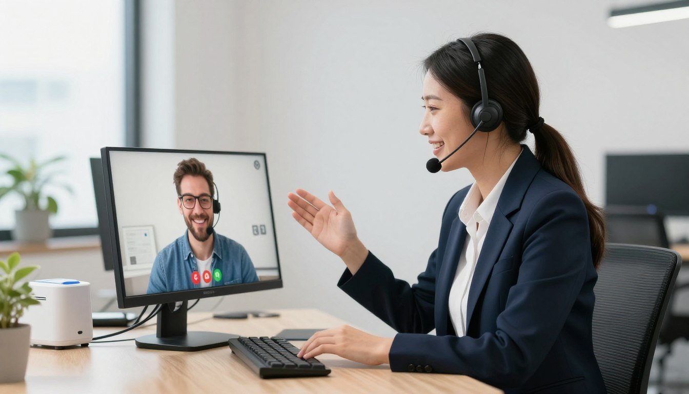 Service client MAIKONG répondant aux demandes professionnelles