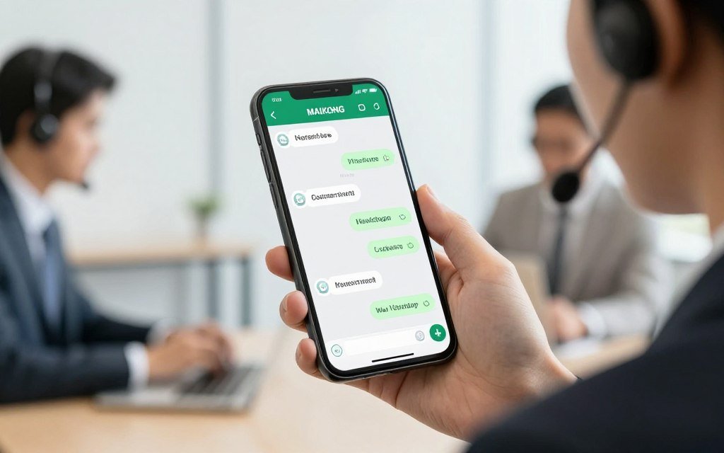 Support technique MAIKONG via WhatsApp pour les professionnels