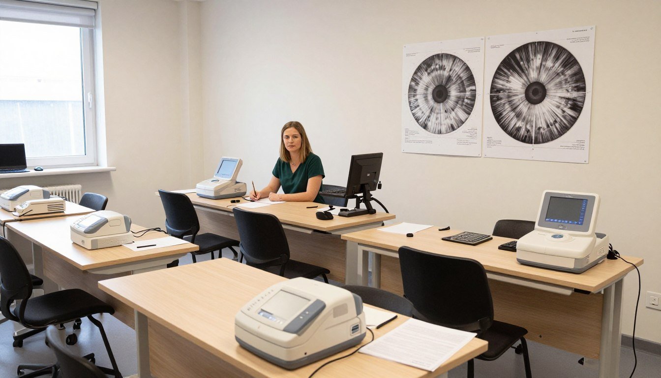 formation iridologie toulouse salle de cours avec matériel professionnel