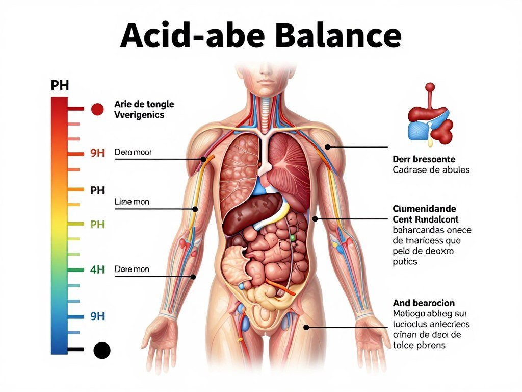 Diagramme illustrant l'équilibre acido-basique dans le corps humain